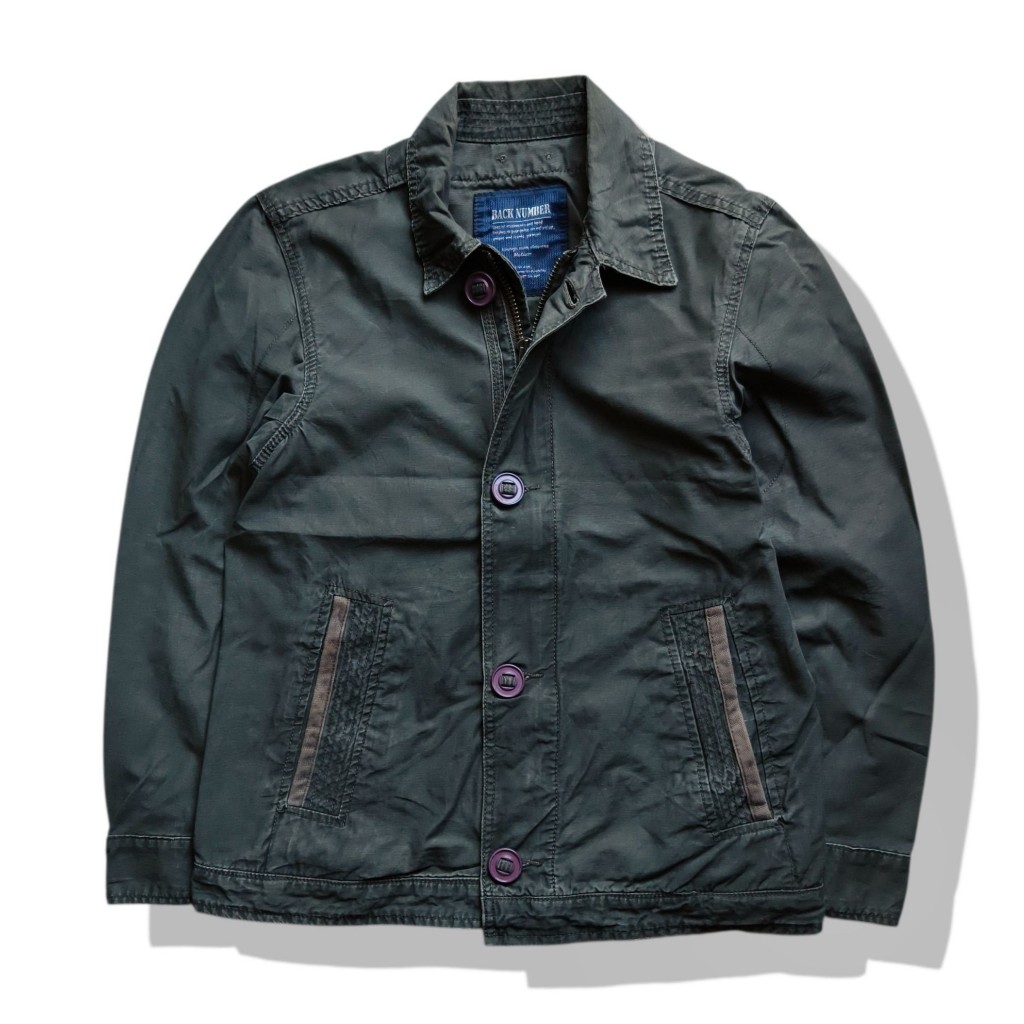 Back Number Olive Green Military Field Jacket รอบอก 41”