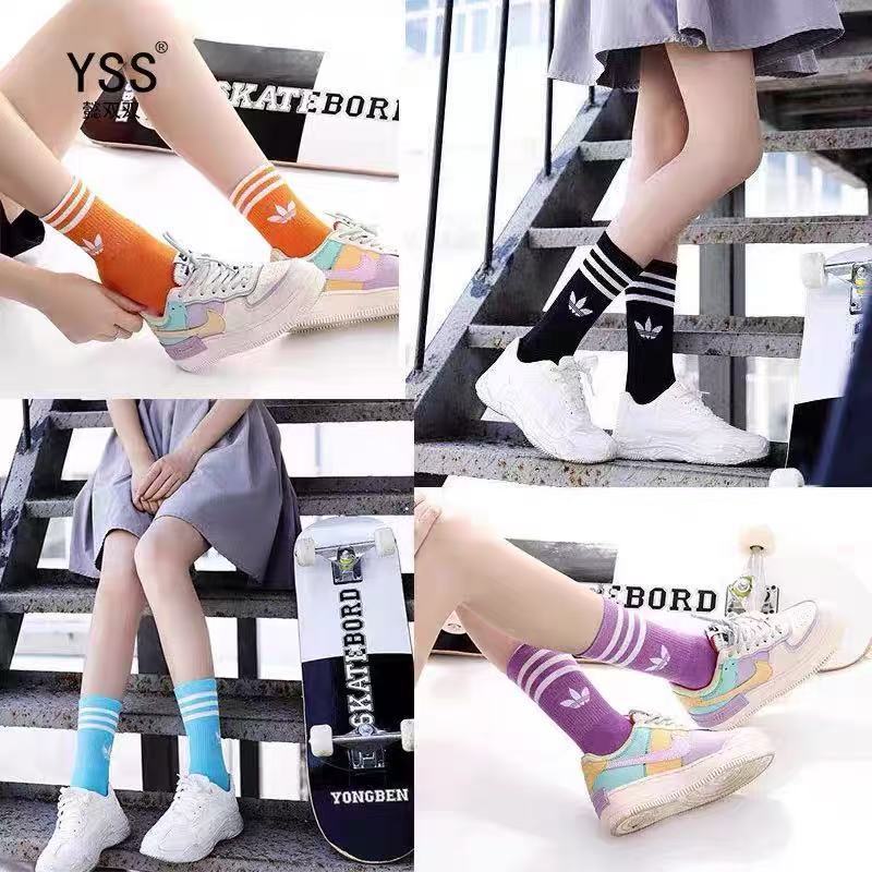 [ส่งจากไทย] ถุงเท้าข้อยาว แฟชั่น ถุงเท้ากีฬา ผู้ชายผู้หญิงใส่ได้ ผ้าฝ้ายผ้าดีใส่สบาย - รูปที่ 7