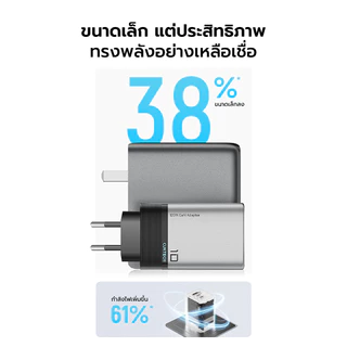 CUKTECH AD1203P 120W หัวชาร์จเร็ว PD , PPS , UFCS , SCP ชาร์จสูงสุด 3 อุปกรณ์ ขนาดเล็ก พกพาง่าย -2Y