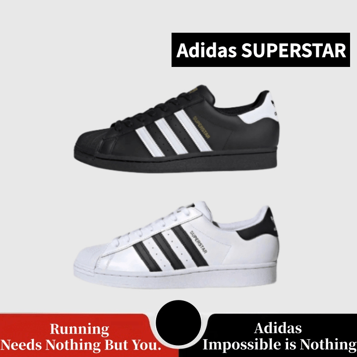 【100% originals】Adidas SUPERSTAR Low Sneakers EG4959/EG4958 รองเท้าผ้าใบ
