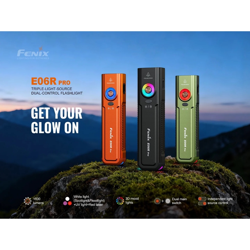 ไฟฉาย FENIX E06R PRO สว่าง 1600 LUMENS ส่องไกล 153 เมตร