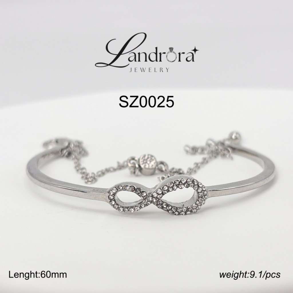 กำไลกึ่งโอเพ่นคริสตัล อินฟินิตี้ ดูดีไม่ซ้ำใคร Bracelet SZ0025