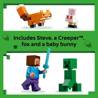 LEGO Minecraft 21583 Steve's Taiga Adventure (79pcs.), Building Blocks, Kids Toy