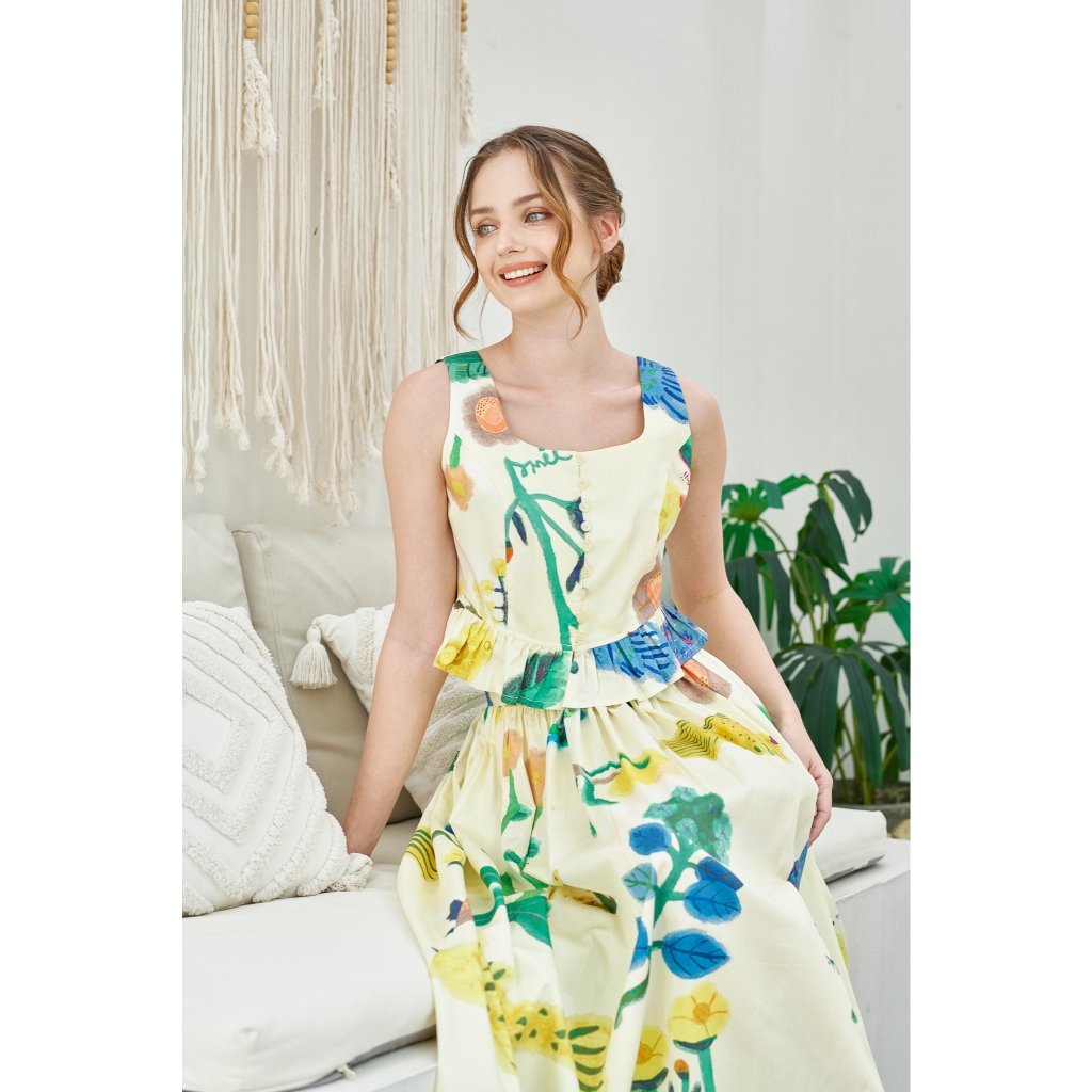 TANGO TANGERINE - OLENA TOP เสื้อครอปสายเดี่ยว