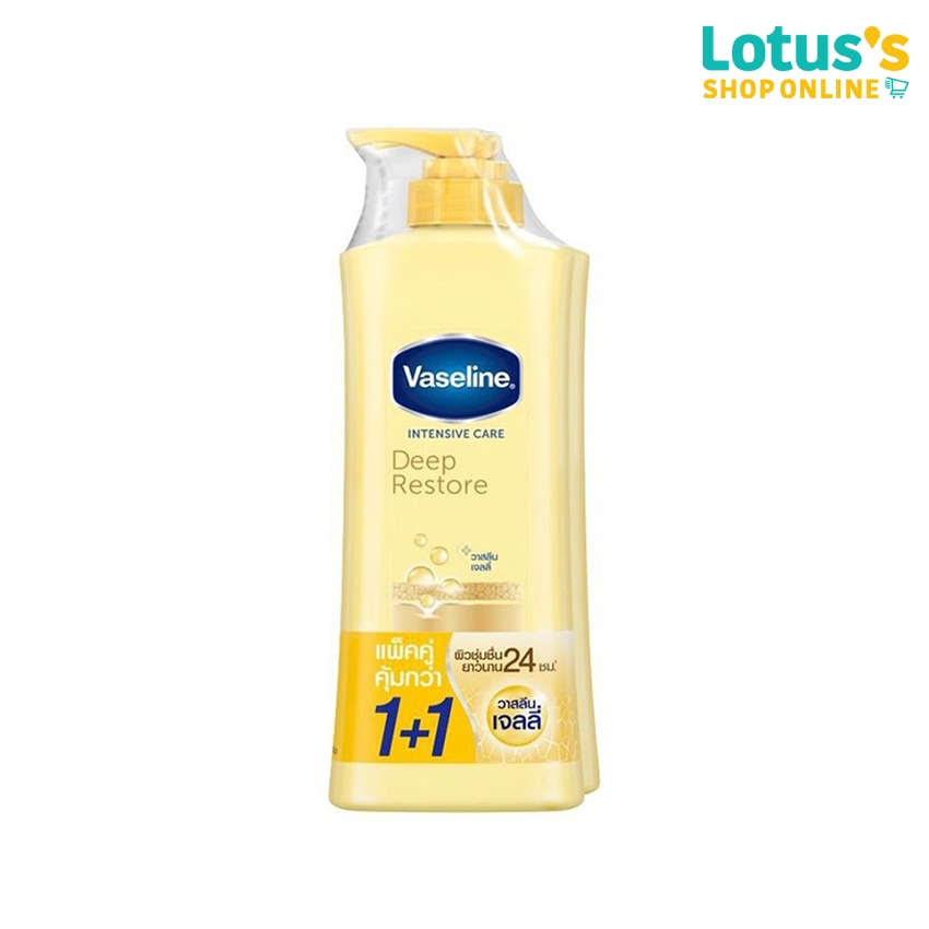 [แพ็คคู่] วาสลีน อินเทนซีฟ แคร์ ดีพ รีสโตร์ โลชั่น 300 มล. VASELINE BODY LOTION-WHITENING DEEP RESTORE 300 ML.