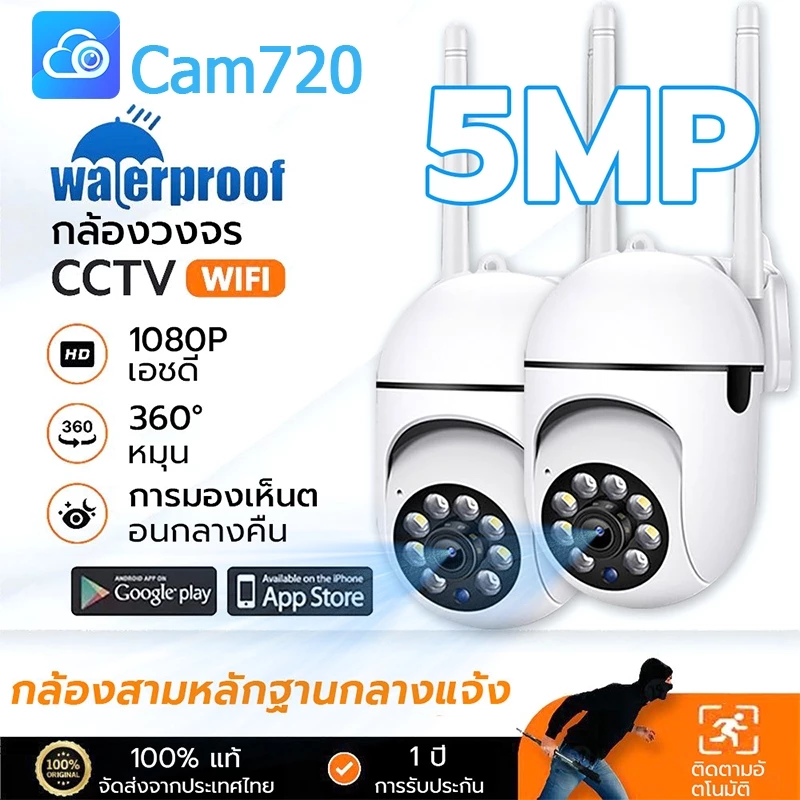 🔥ซื้อ 1 แถม 1🔥กล้องวงจรปิด CCTV กล้องไร้สาย 5MP Full HD WIFI กล้องเครือข่ายไร้สายด้วยเสียง 360 องศาการติดตามแบบหมุนได้