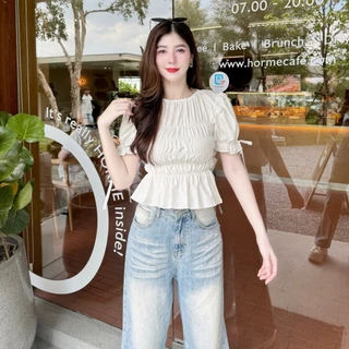 เสื้อแต่งสม็อค แขนตุ๊กตาแต่งโบว์ ทรงสวย ผ้าไหมอิตาลี ใส่สบาย LG013