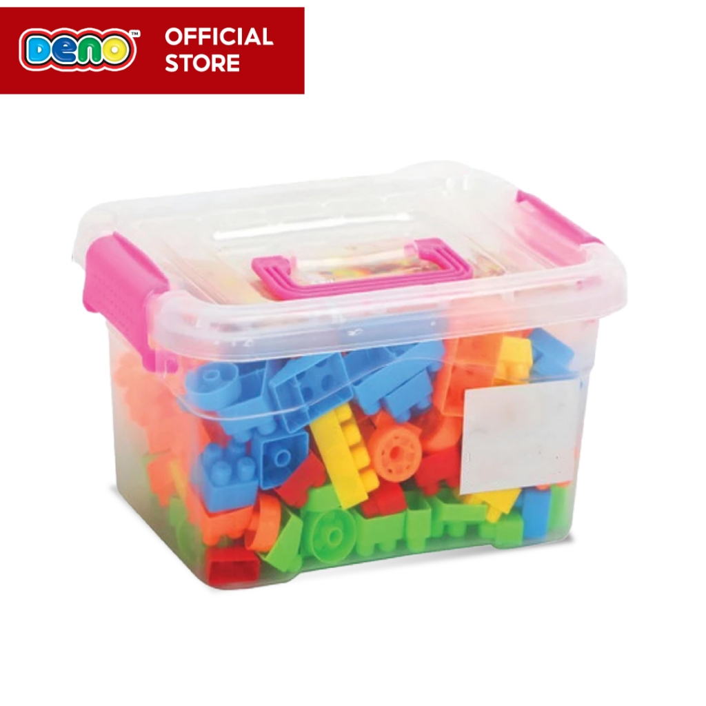 DENO(ดีโน่) ชุดตัวต่อบล็อค 200 ชิ้น(ถุง) และ133 ชิ้น(กล่อง) สีสดใส