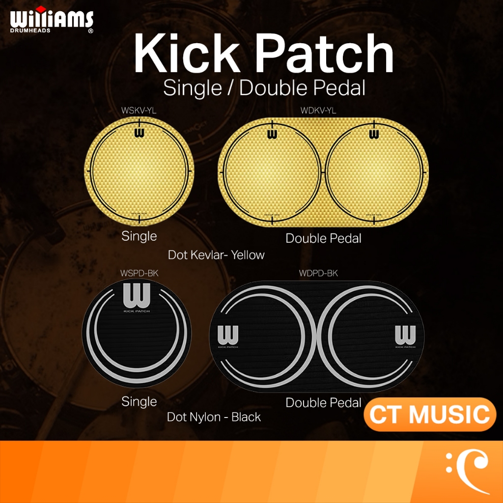 Williams Kick Patch Single/Double Pedal เป้ากระเดื่อง Kick Patch