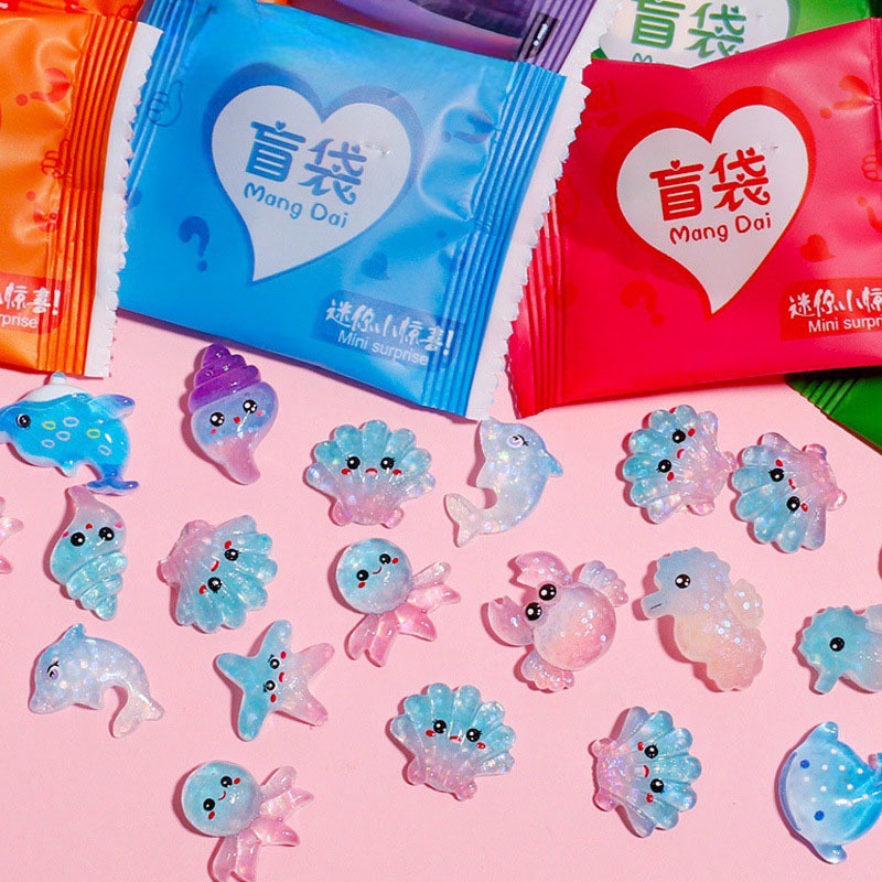 (10pcs) ซองจุ่มเรซิ่น ถุงตาบอด ถุงจุ่ม ตุ๊กตา ของตกแต่ง ของสะสม ของเล่น