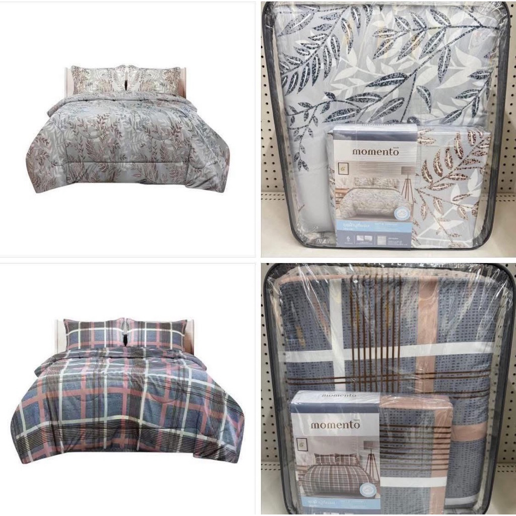 ชุดผ้าปูที่นอน+นวม6ฟุต momentoพร้อมส่ง