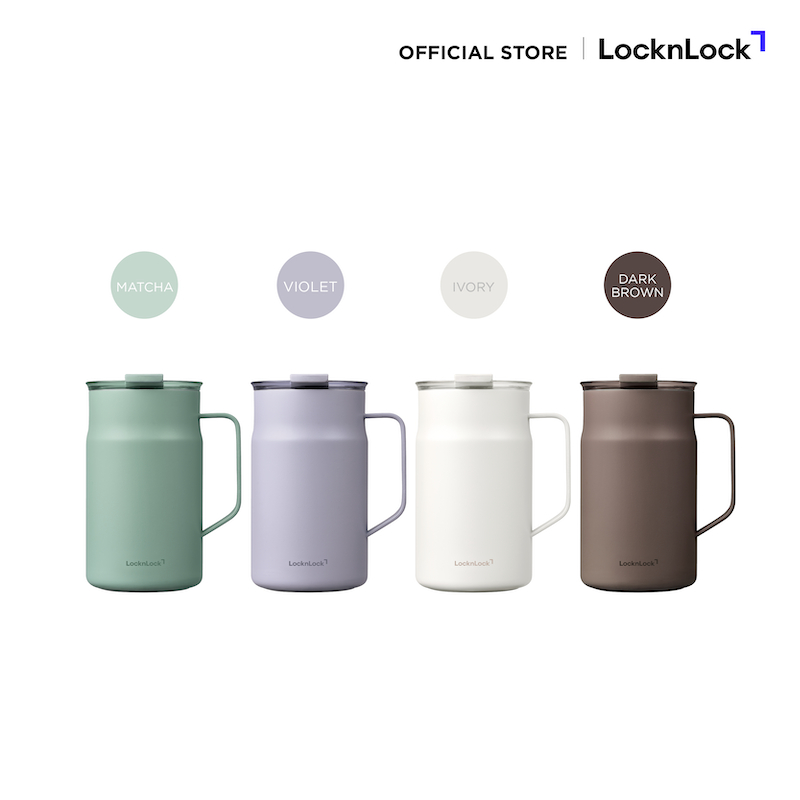 LocknLock แก้วมัคเก็บอุณหภูมิ เคลือบเซรามิก Metro Cafe Ceramic Mug ความจุ 600 ml. รุ่น LHC4282_C - 1