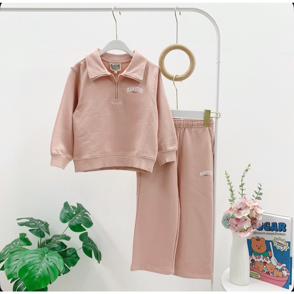 KIDS HALF ZIP-UP SWEAT SET-UP