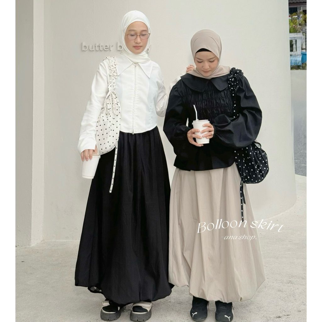 Bolloon skirt - ana กระโปรงบอลลูนโทนพาสเทล🛒✨