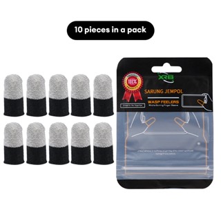 1set 10Pcsปลอกนิ้วสำหรับเล่นเกม เปลนิ้วสำหรับเล่นเกม บางเฉีย…