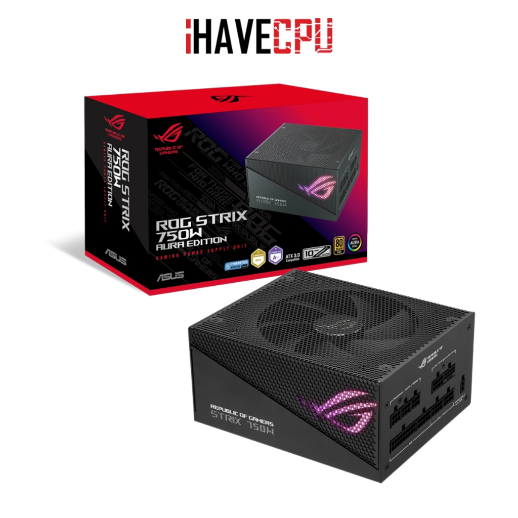 iHAVECPU PSU (อุปกรณ์จ่ายไฟ) ASUS ROG STRIX 750G AURA GAMING - 750W (80+GOLD)