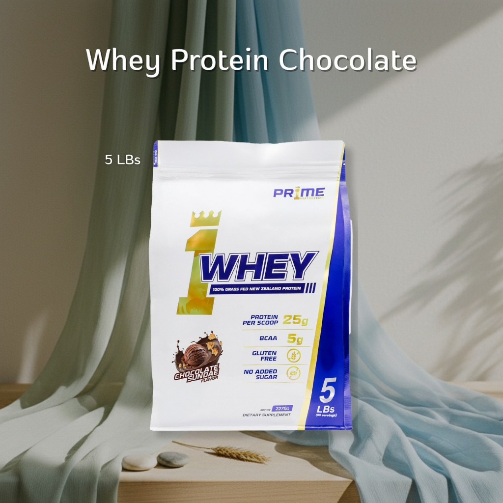 (ของแท้) PR1ME Whey Protein Complex Gluten Free, 5 LBs เวย์โปรตีน รสช็อคโกแลต