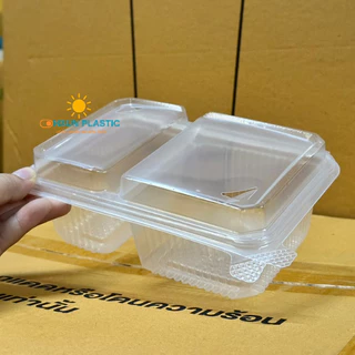 กล่องข้าวฝาติดในตัว2ช่อง 750ml.รุ่นNT-LB750-2 เจาะรูระบายอากาศ เข้าไมโครเวฟได้
