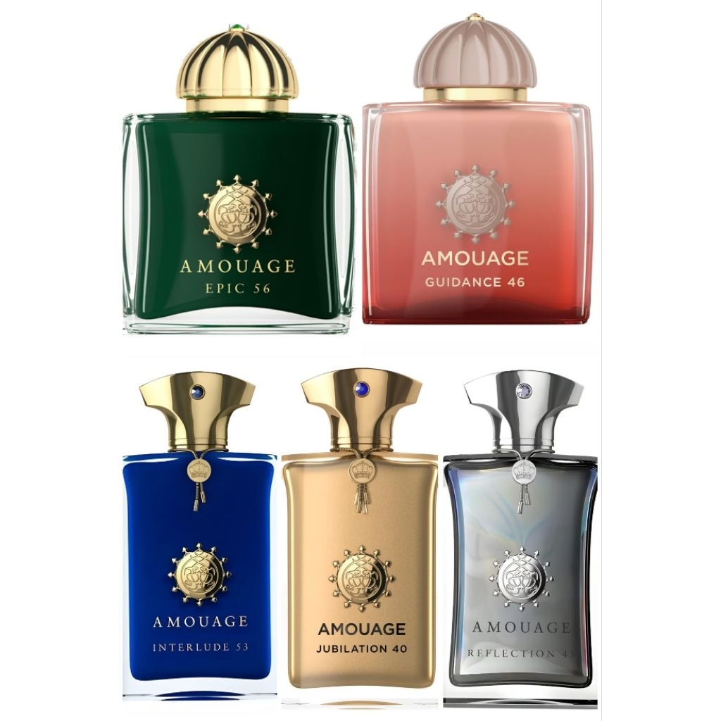 Guidance 46, Epic 56, Reflection 45, Jubilation 40, Interlude 53 Amouage 1ml 2ml 5ml