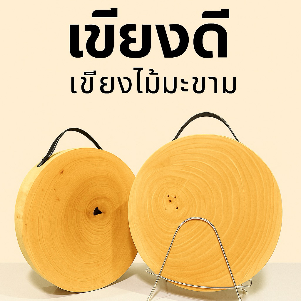 *เขียงดี เขียงไม้มะขาม ไม้เนื้อแข็ง ทนทาน  ขนาด 11 นิ้ว งานฝีมือขอนแก่น