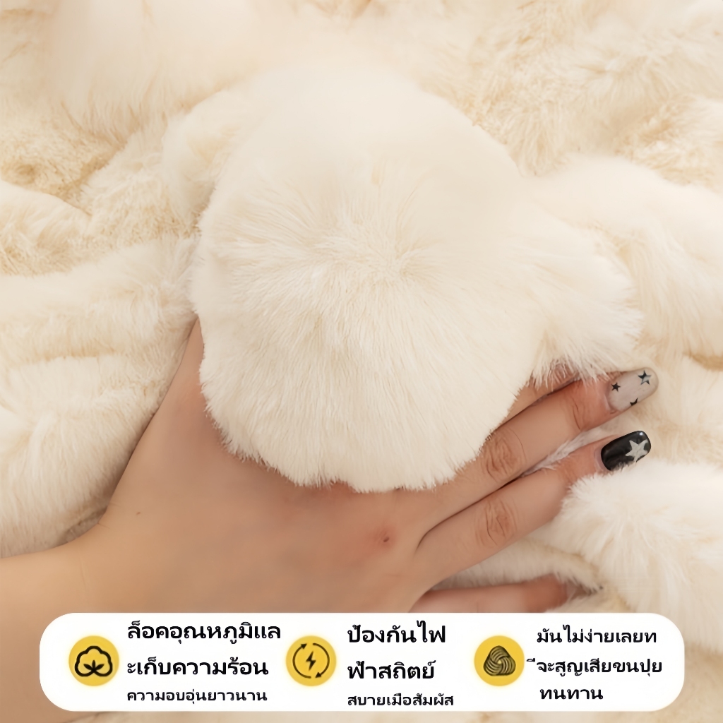 กระต่ายกํามะหยี่หัวเตียงครอบคลุมหัวเตียงหนายืดหยุ่นกันฝุ่นฟองกํามะหยี่ทันสมัยเรียบง่ายหัวเตียงกระเป๋านุ่ม - รูปที่ 3