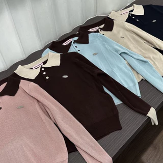 TWOTONE CADIGAN เสื้อคาดิแกนไหมพรหมแขนยาวสีทูโทน