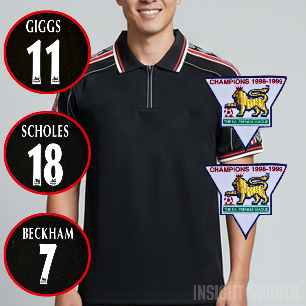 เสื้อฟุตบอลย้อนยุคสโมสรทีม llมน Uู ดำ รุ่นพิเศษ ปี1998-00 #RT0101 รับทำชื่อเบอร์ ไซส์เอเชีย S-2XL