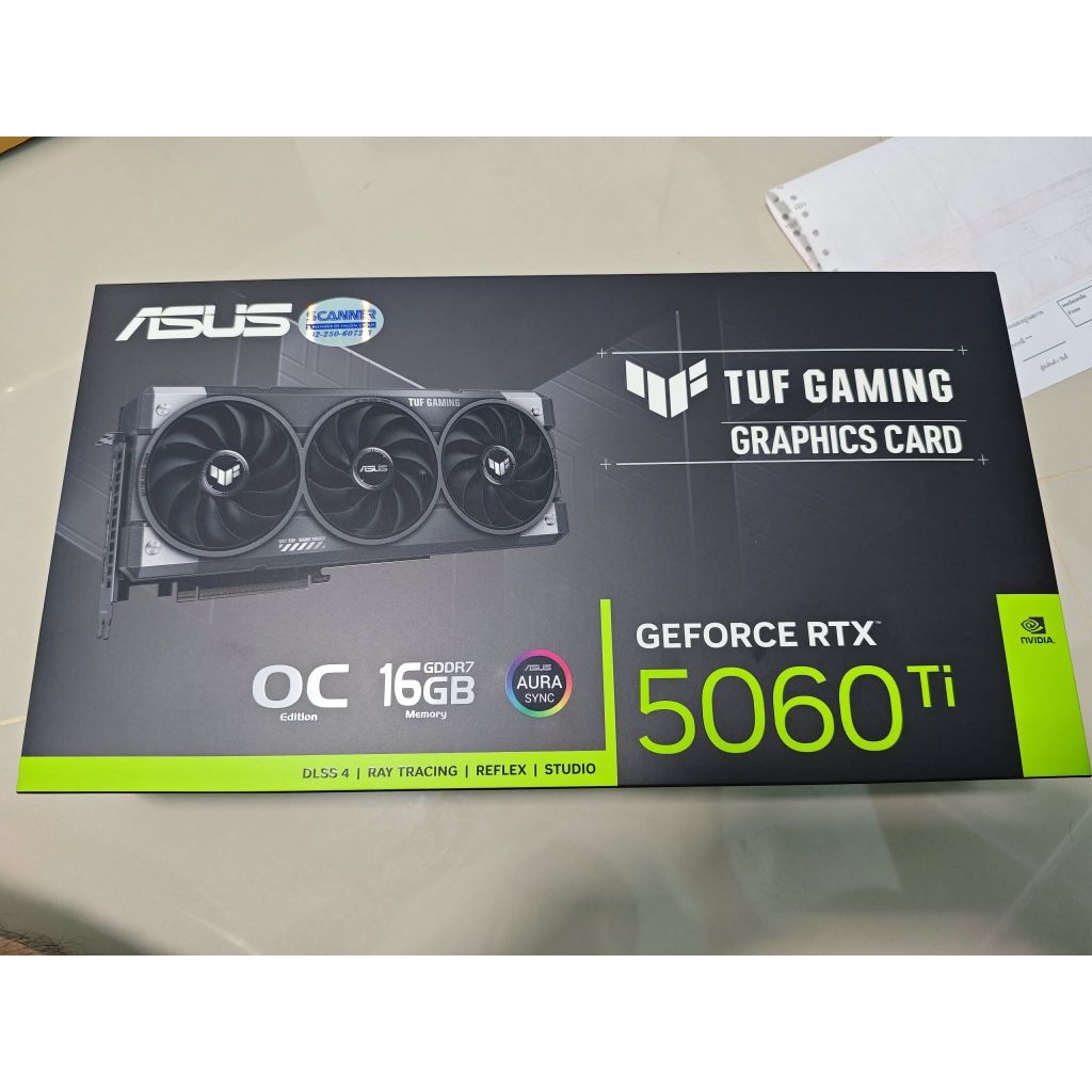 (มือสองสภาพแกะเช็ค) asus tuf rtx 5060ti 16gb