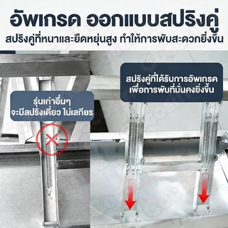 💥รุ่นสูง 75cm💥COS โต๊ะพับ 120/100/80CM สแตนเลส โต๊ะอาหาร โต๊ะยาว พกพาได้ รับน้ำหนักได้800KG