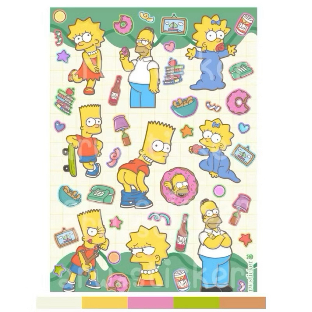 เคสสติกเกอร์ลายซิมสันส์💫  เคลือบเรซิ่น แอนดรอยด์&IOS