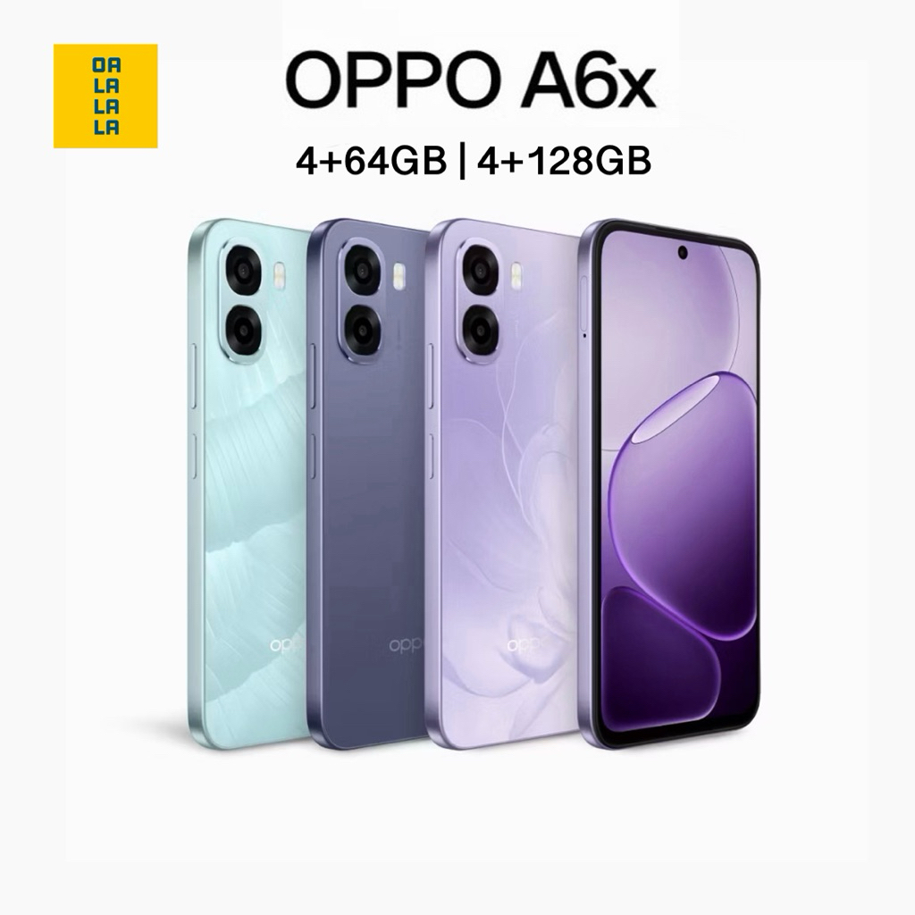 OPPO A6x 4G [4+64GB |4+128GB] แบต6,500 เครื่องศูนย์แท้ รับประกันศูนย์ไทย 1 ปี