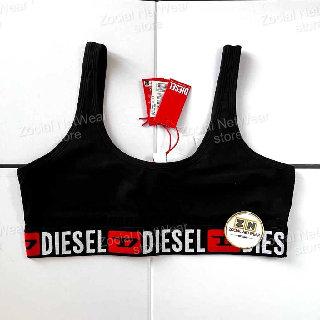 Diesel สปอร์ตบรา ผู้หญิง สีดำ ผ้าคอตตอน thumbnail 3
