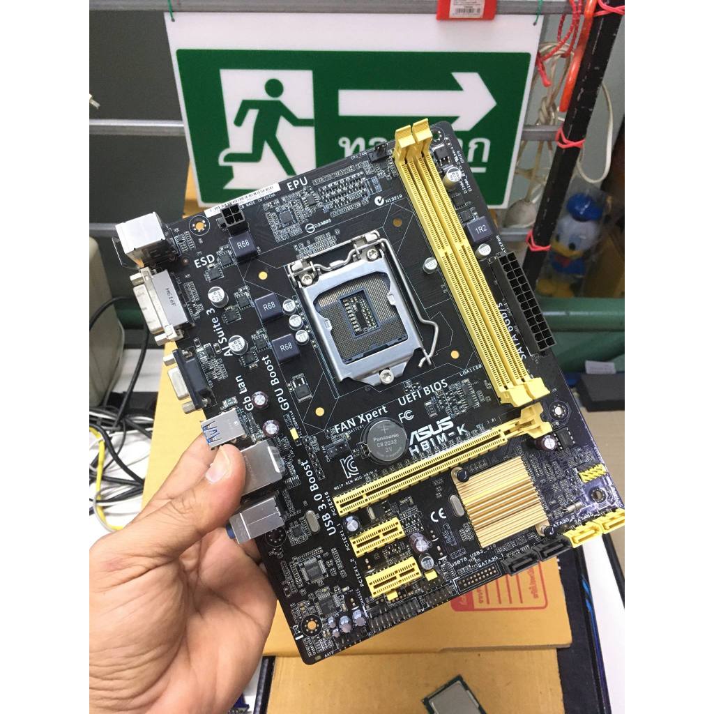 เมนบอร์ด MB 1150 Asus มือสอง รองรับ CPU Gen 4 เท่านั้น บอร์ดอย่างเดียว มีผลเทส