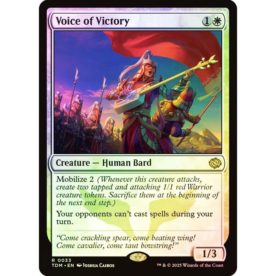 MTG - Magic The Gathering - Tarkir Dragonstorm - Voice of Victory - Near Mint - Foil