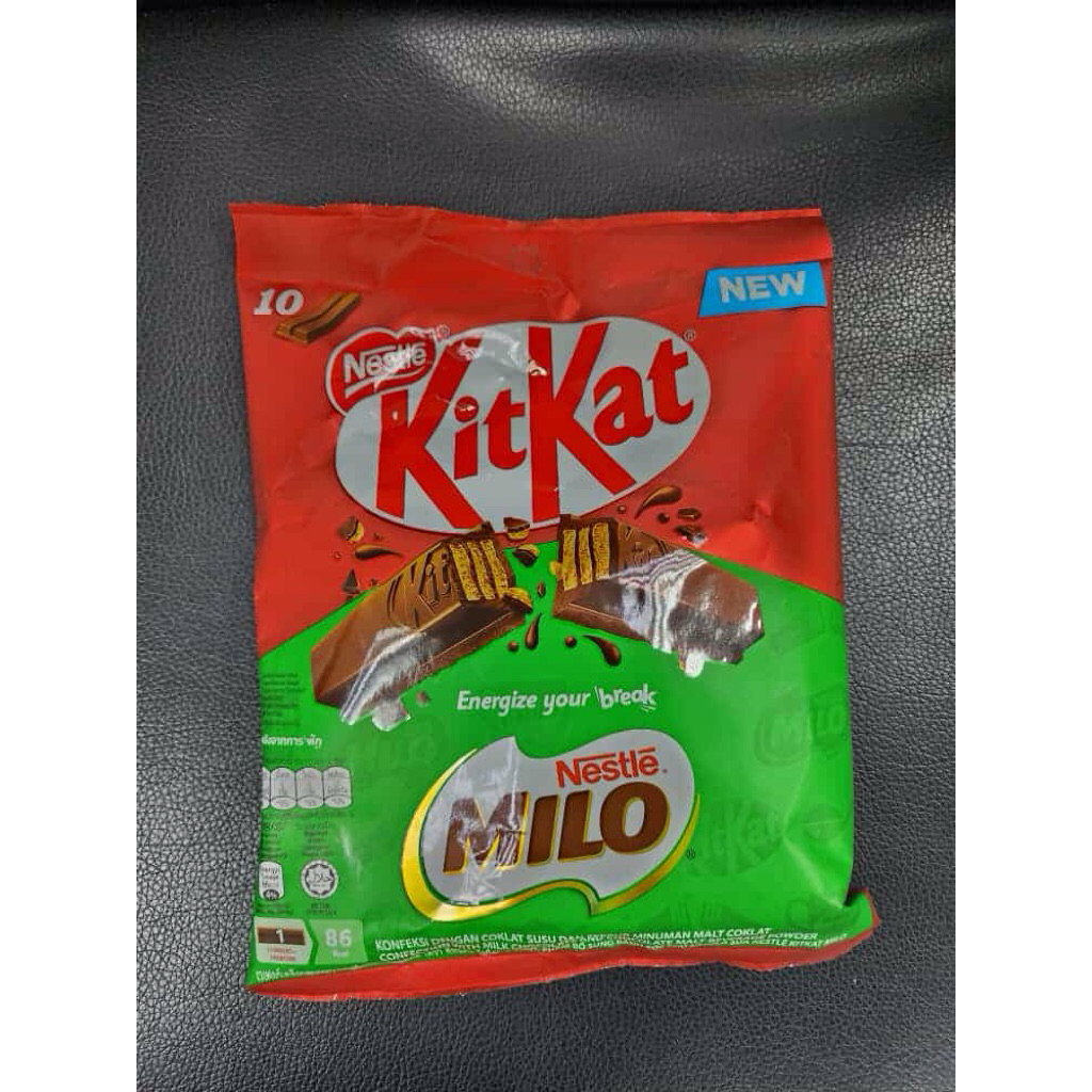 KitKat Milo มี10ชิ้นืขนาด160gคุ้ม1บาร์ ได้กินถึง2รสชาต