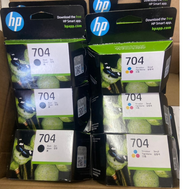 หมึก HP 704 ดำ HP 704 Inkjet ตลับสี/ตลับดำ ของแท้100%
