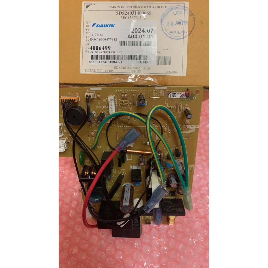 แผงวงจรแอร์ Daikin แผงบอร์ดแอร์ไดกิ้น พาส 4006499 อะไหล่แท้ ส่งไว