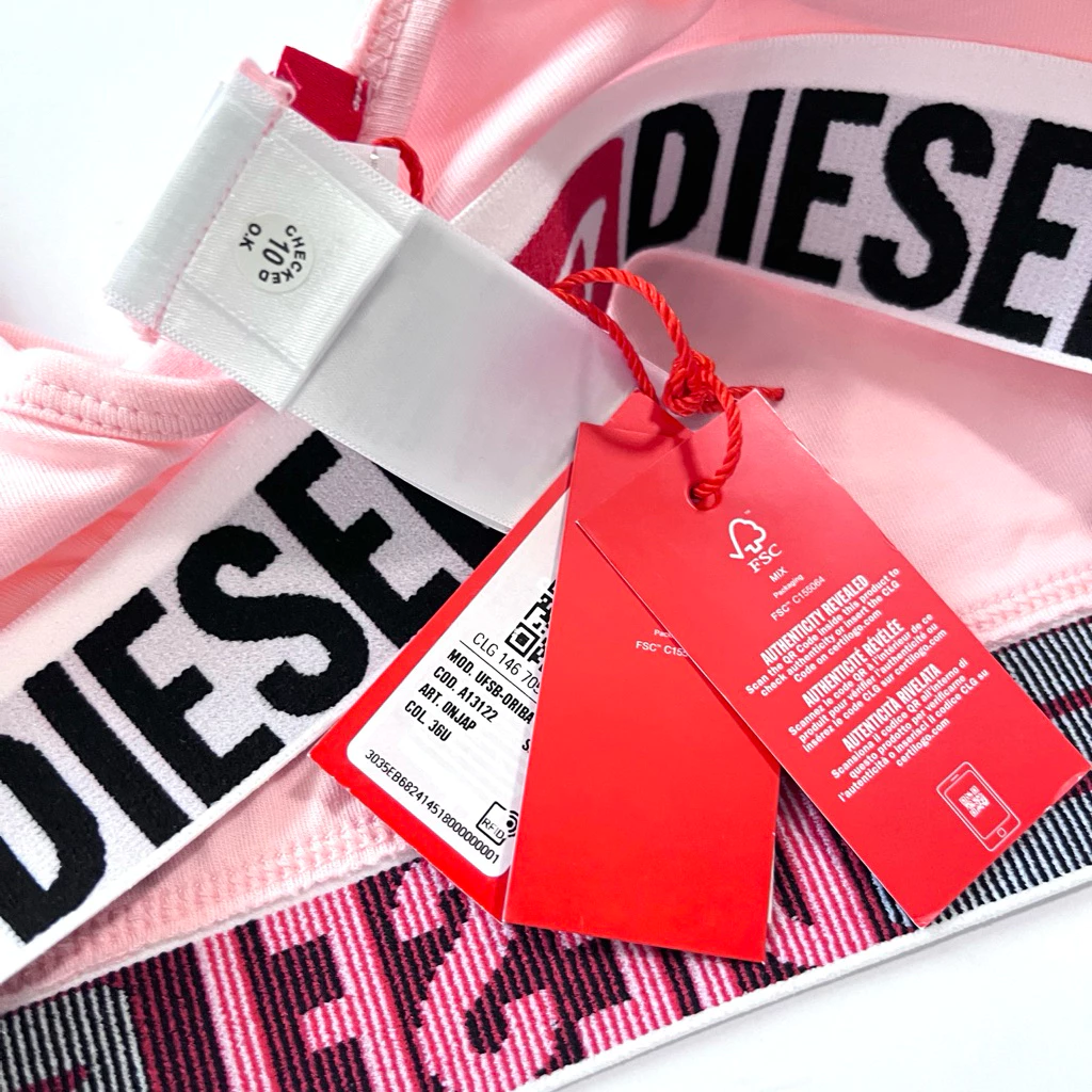Diesel สปอร์ตบรา ผู้หญิง สีดำ ผ้าคอตตอน thumbnail 7