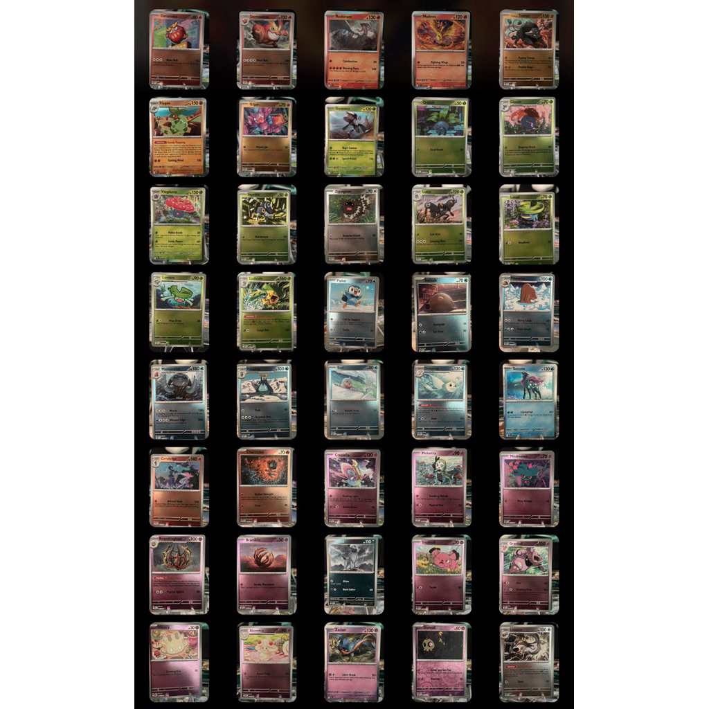(update 06/04/2026) การ์ดโปเกมอนฟอยล์ pokemon holo และ Reverse holo mega evolution phantasmal flames (Eng)