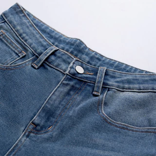 haas :WOMEN’S JEANS กางเกงยีนส์เอวสูง ผ้ายืด ทรง Straight Leg Jeans รหัส HBSN5360