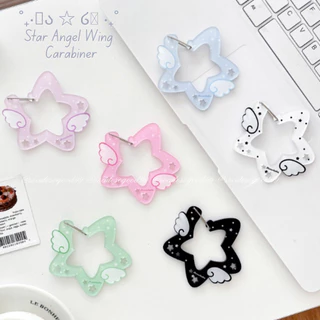 Star Angel Carabiner Keychain Clip คาราบิเนอร์และพวงกุญแจรูปดาวสุดคิ้วท์