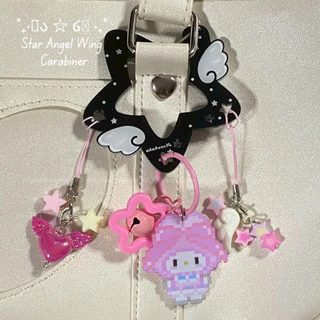 Star Angel Carabiner Keychain Clip คาราบิเนอร์และพวงกุญแจรูปดาวสุดคิ้วท์