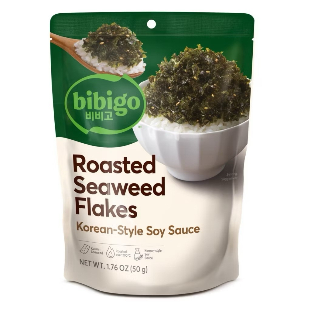สาหร่ายเกาหลี สาหร่ายโรยข้าว bibigo 50 กรัม