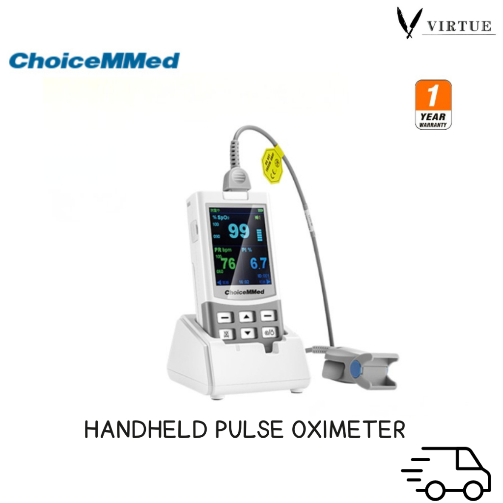 ChoiceMMed Handheld Pulse Oximeter เครื่องวัดความอิ่มตัว/ของออกซิเจนแบบพกพา MD300M [รับประกันตัวเครื
