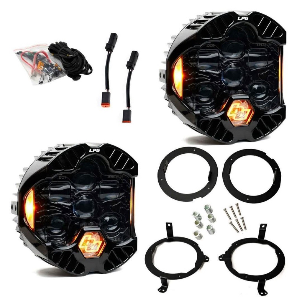 Baja Designs - DOT LP6 LED HEADLIGHT สำหรับ Harley หรือรถยนต์
