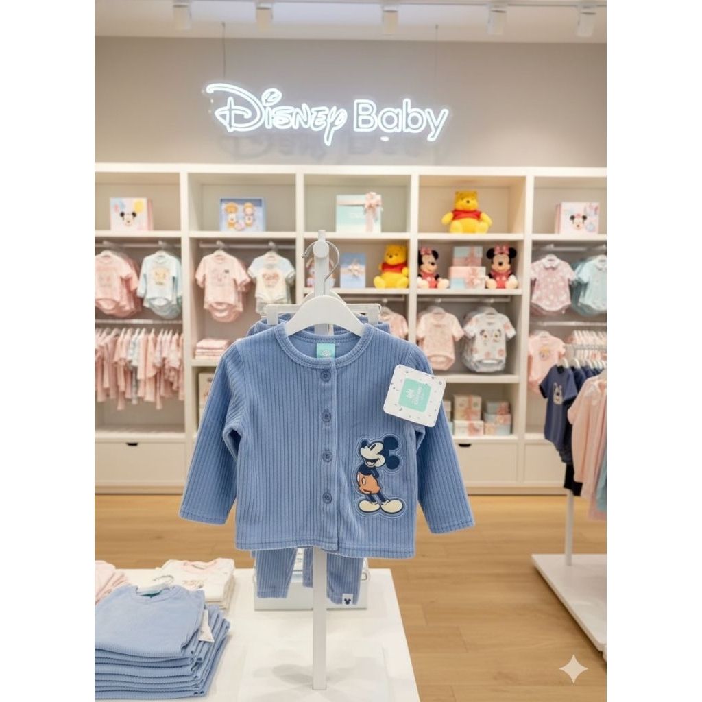 1แถม1[พร้อมส่ง] ชุดเด็กแรกเกิด Disney แท้ ชุดเซ็ตเสื้อแขนยาวกางเกงขายาว ผ้านิ่มพิเศษ สำหรับเด็กอ่อน ร้านคละแบบไปให้