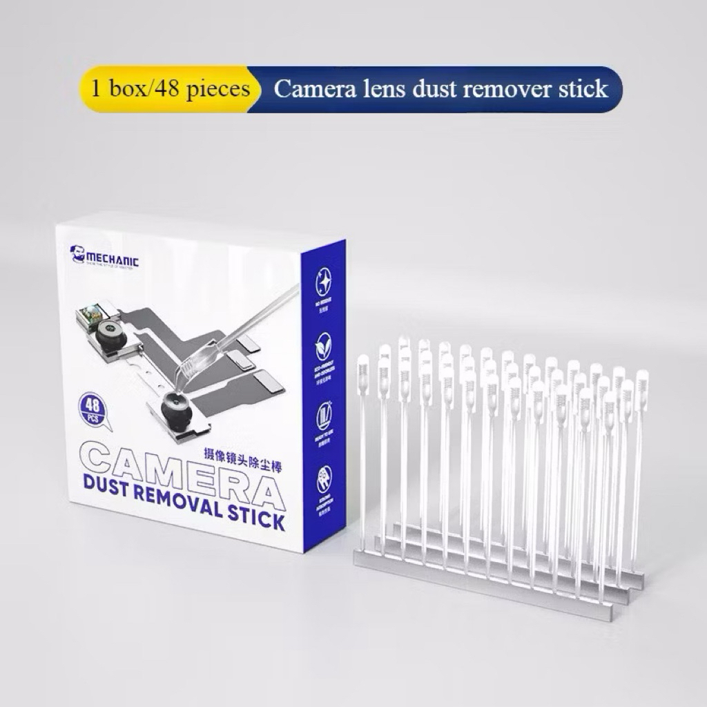 MECHANICน้ํายาทําความสะอาดเลนส์กล้อง 48 ชิ้น/แพ็คเจลเรซินสังเคราะห์สําหรับ iPhone Android เลนส์กล้องฝุ่น Fast Clean