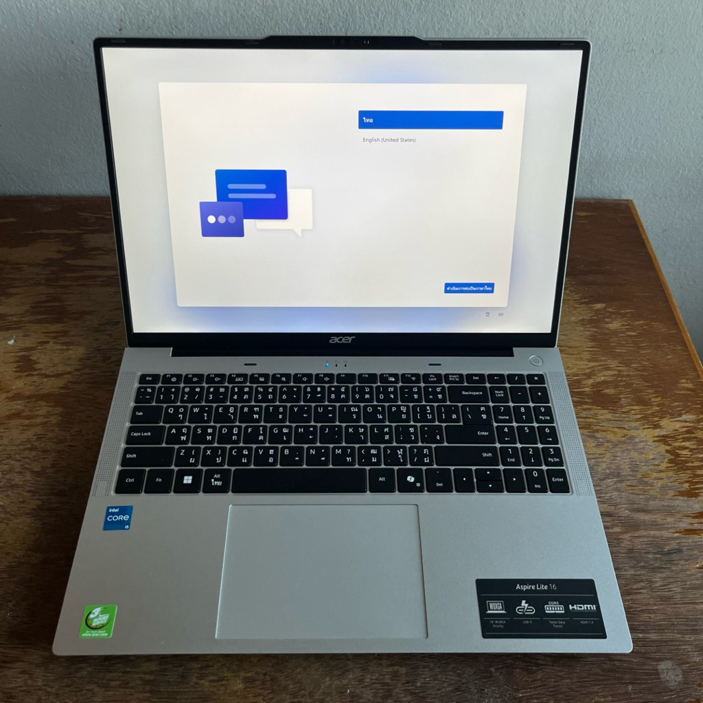 (มือสอง) Acer Aspire Lite 16 นิ้ว i5 Gen13 RAM16 SSD512 ประกันศูนย์ถึง 2027 สภาพดีมาก