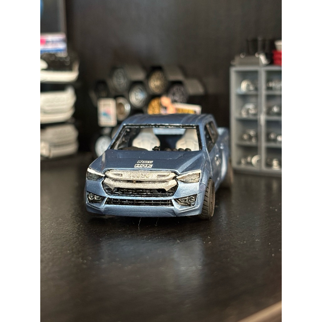 โมเดลรถกระบะเรซิ่นปริ้น3มิติ isuzu d max ขนาด 1/64