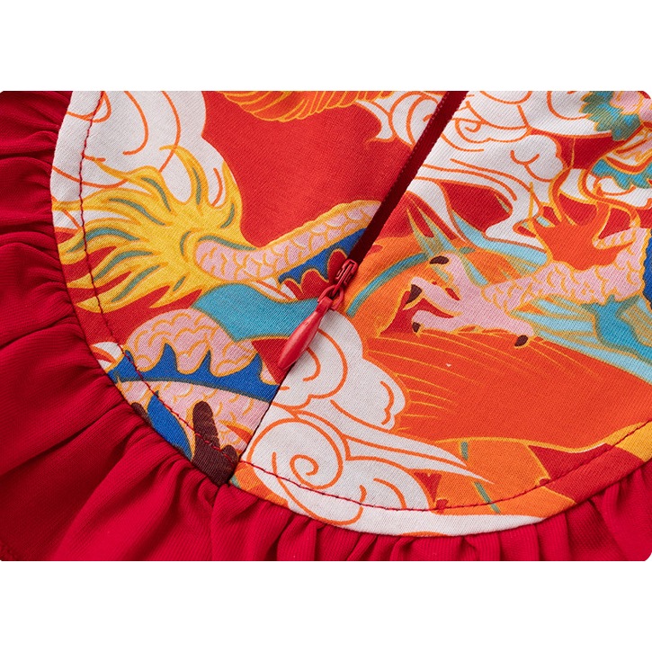 MiniQueen ชุดกี่เพ้าเด็ก ชุดเดรสเด็กอ่อน ชุดเดรสเด็กผู้หญิง รุ่น Chinese (DRS00058) - รูปที่ 4